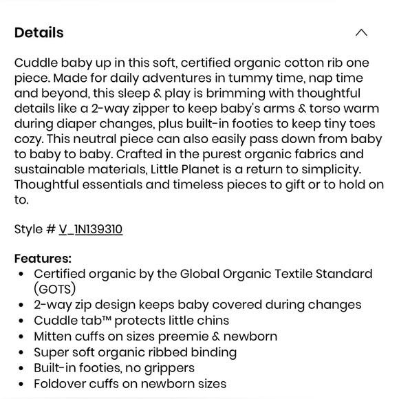 Carter's 3 Baby Organic Cotton Rib Sleeper - Picture 3 of 5